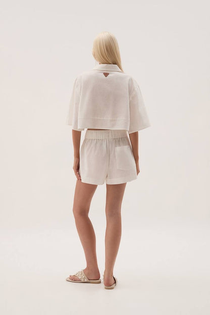 AJ Airlie Relaxed Linen-Cotton Shorts