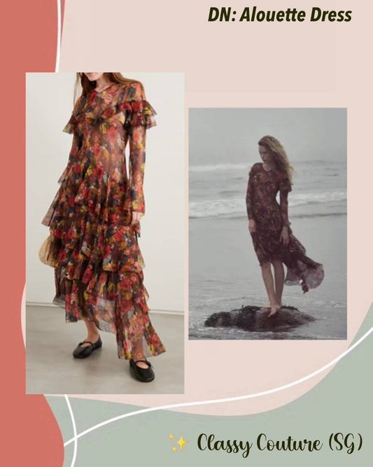 DN Alouette Silk Georgette Midi Dress