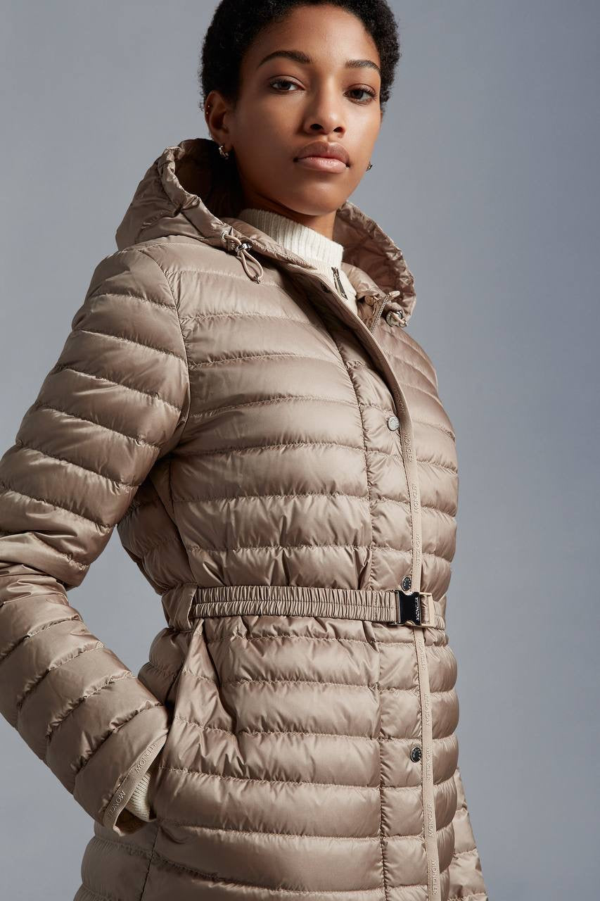 MC Oredonne Long Down Belted Parka Jacket (removable hood)