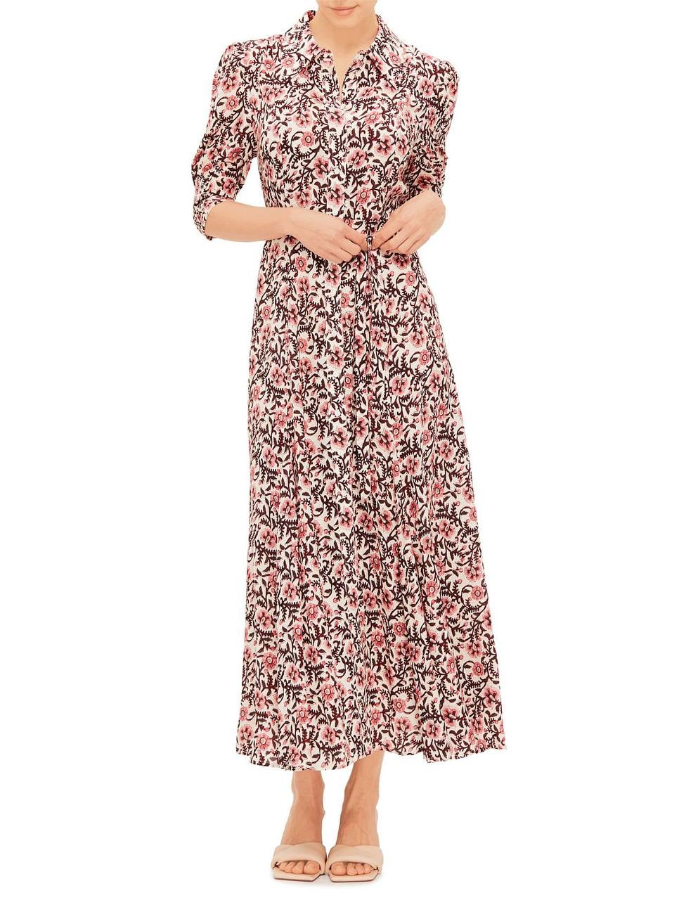 RX Bloom Viscose Midi Shirtdress