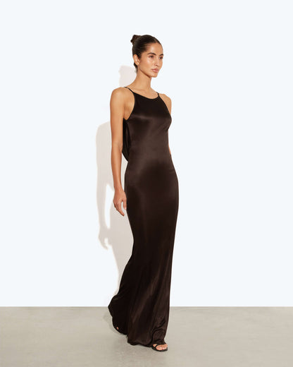 RB Deia Slip Jersey Cowl Backless Maxi Dress