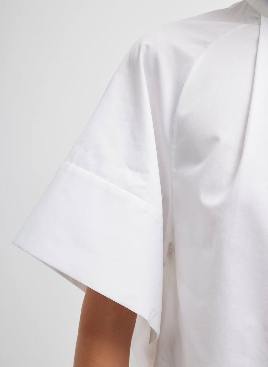 TIB Eco Poplin Raglan Tucked Short Sleeve Shirt