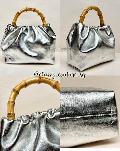 5 Colours! ORT Gretel Mini Top Handle Bag in Lambskin Leather