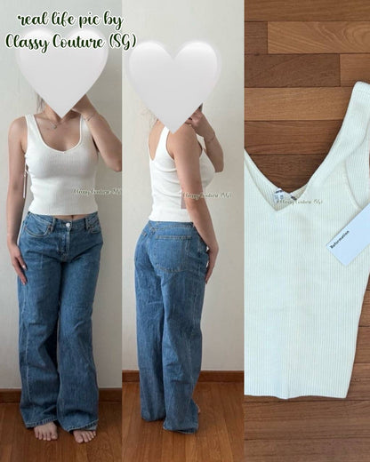 Ref Ran Cotton Sweater Tank Top
