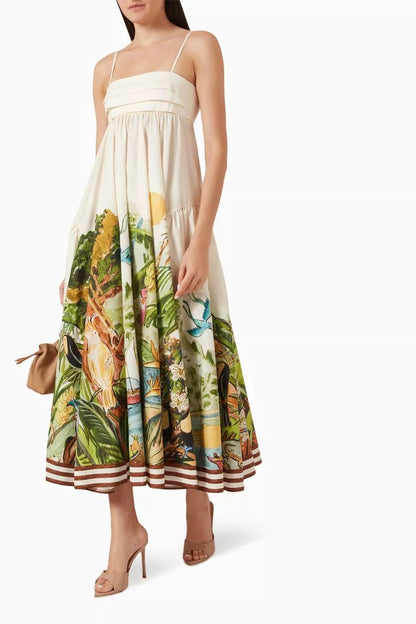 ALM Toucan Tango Cotton Midi Dress Sundress