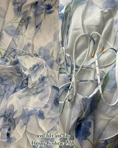 4 Colors! AJ Pandorea Halter Layered Maxi Dress Gown