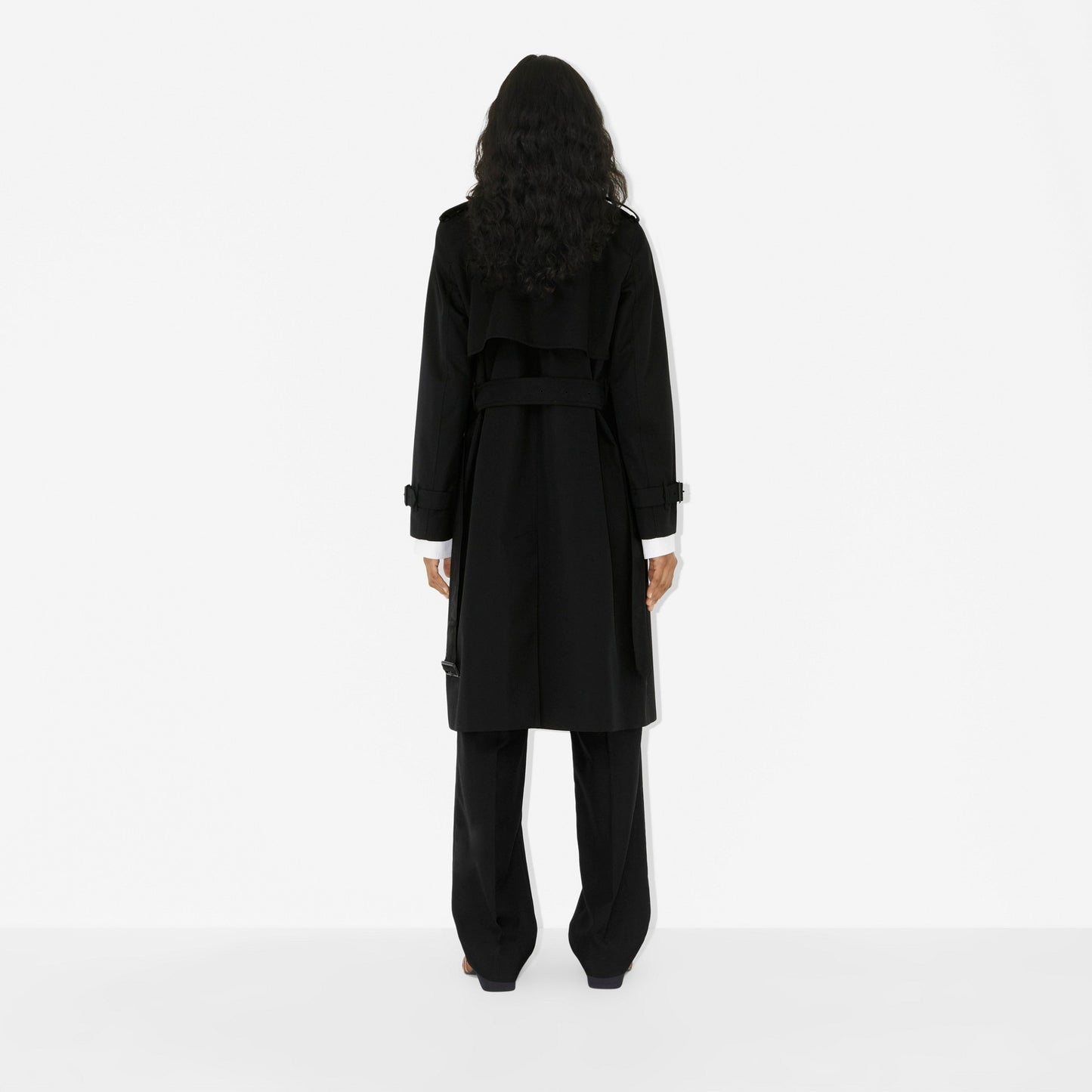 BBR Check Panel Cotton Gabardine Trench Coat