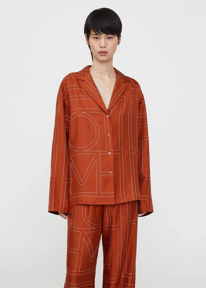 9 Colors! (PART 1/2) Tot Monogram Silk PJ Shirt Top | Shorts | Pants | Embroidered Set