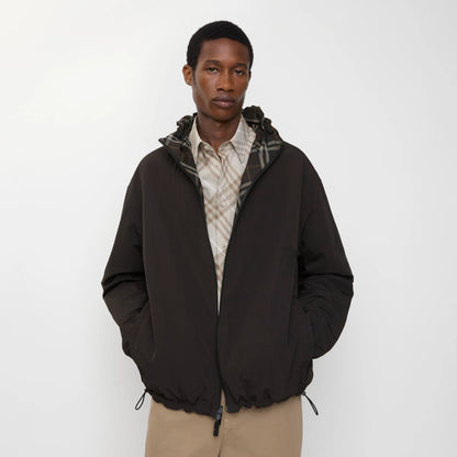2 Colors! BBR Men’s Reversible Check Hooded Jacket