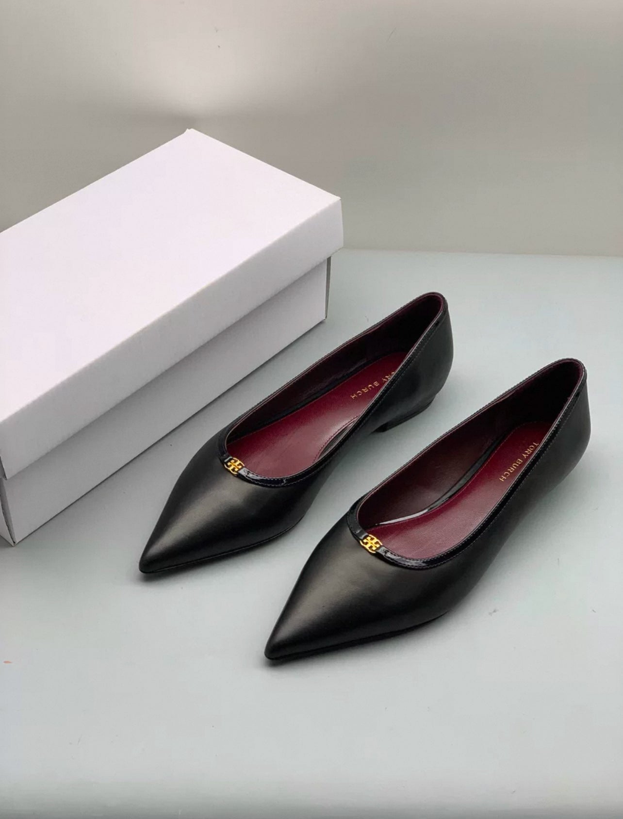 TB Double T Buckle Flat Shoes