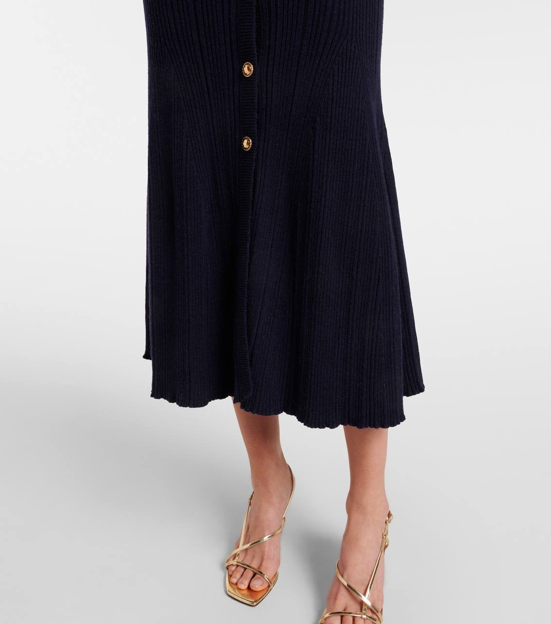 SP Navy Viscose Knit Mini | Midi Dress