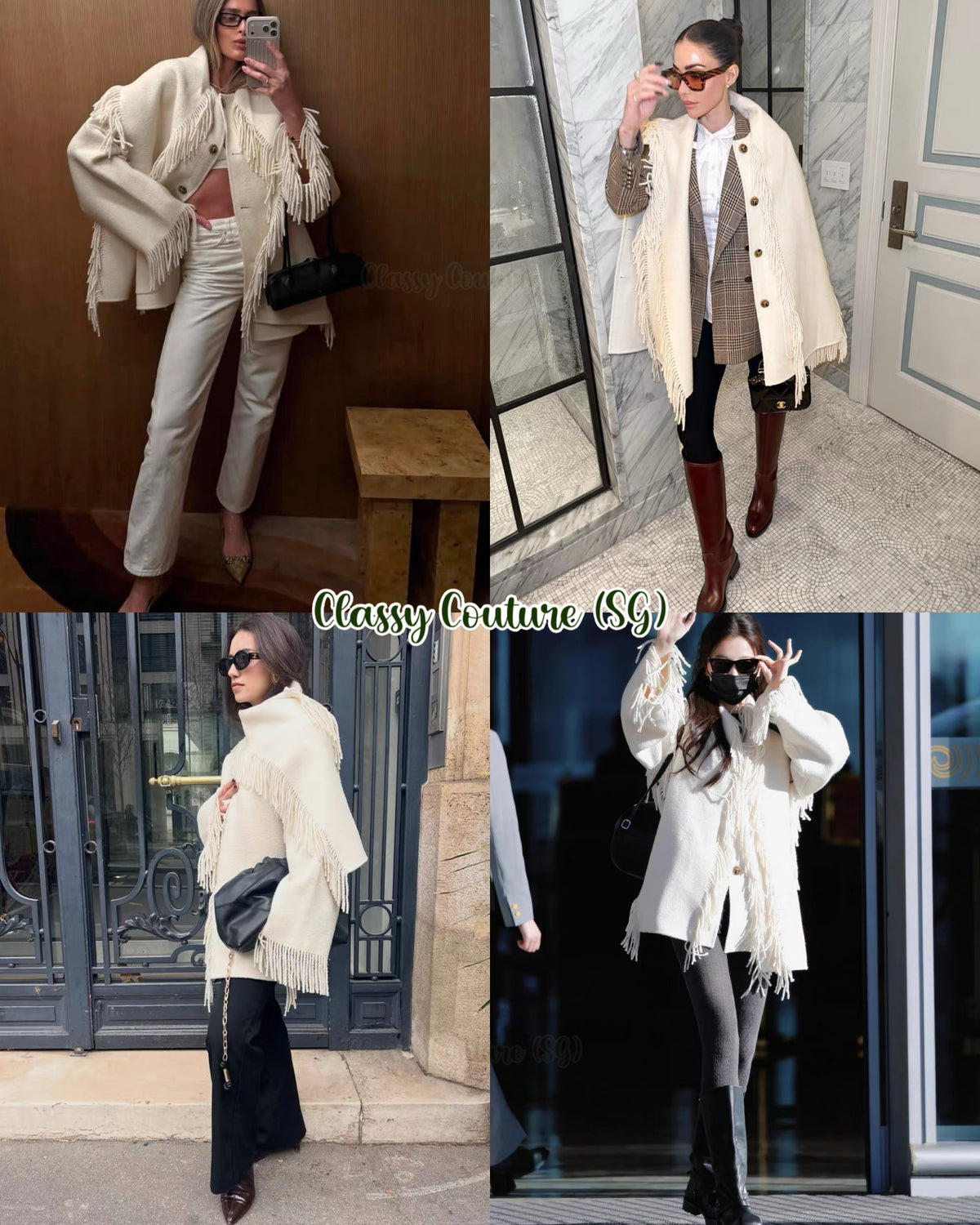 Tot Fringed Wool-Blend Scarf Jacket