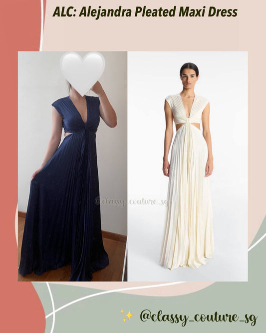 ALC Alejandra Pleated Maxi Dress