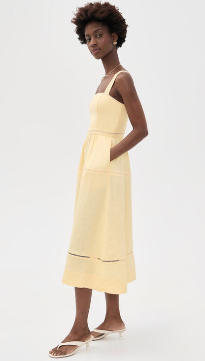 6 Colors! Ref Everett Linen Midi Dress