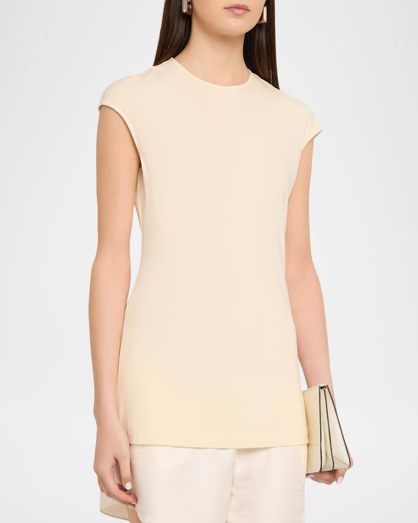 TOT Everyday Cap-Sleeve Viscose-blend Jersey Top