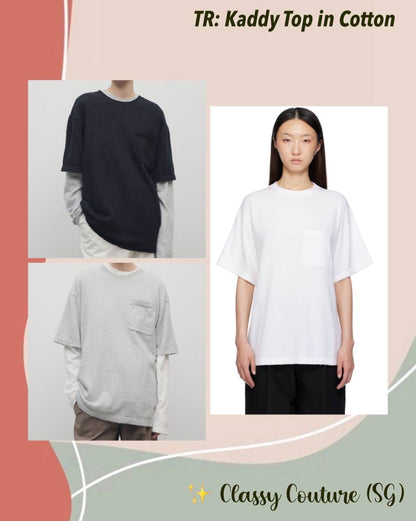 TR Kaddy Short Sleeved Cotton Shirt Top with Pocket