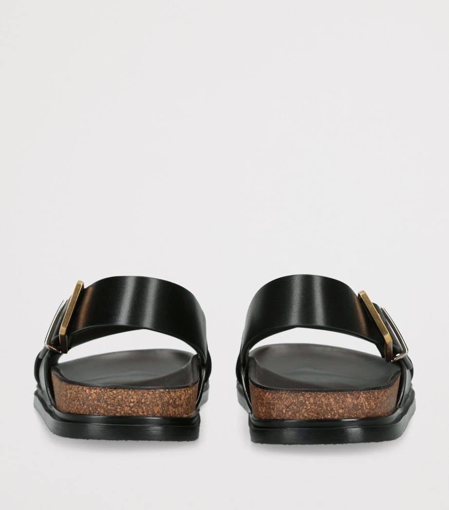 TR Crossover Buckle Leather Sandals in Suede/Horsehair/Smooth Calfskin