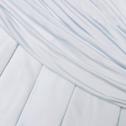 SP Blue Gathered Jersey Mini Dress