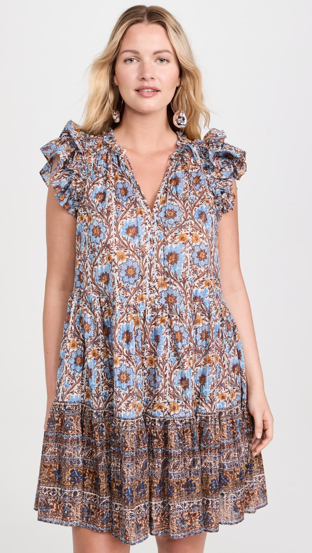 UJ Coletta Cotton-Viscose Mini Dress in Caspia