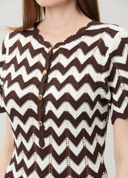 MJ Zigzag Crochet Mini Dress