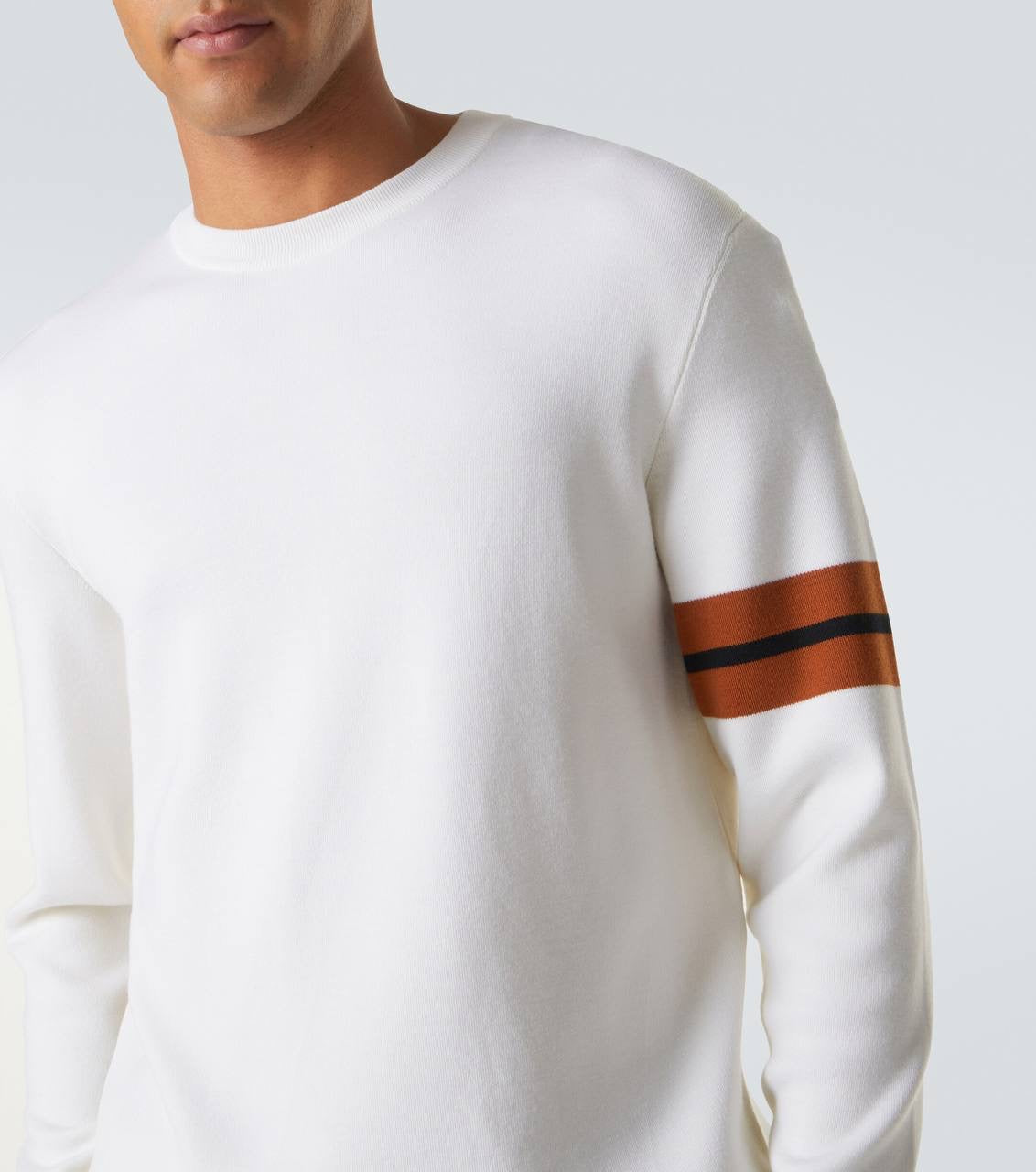 2 Colors! ZN Men’s High Performance Wool Crewneck Jumper Sweater w/ Stripe Detail