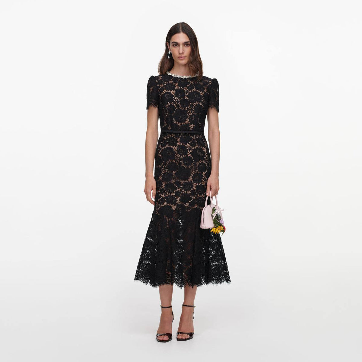 SP Black Lace Midi Dress