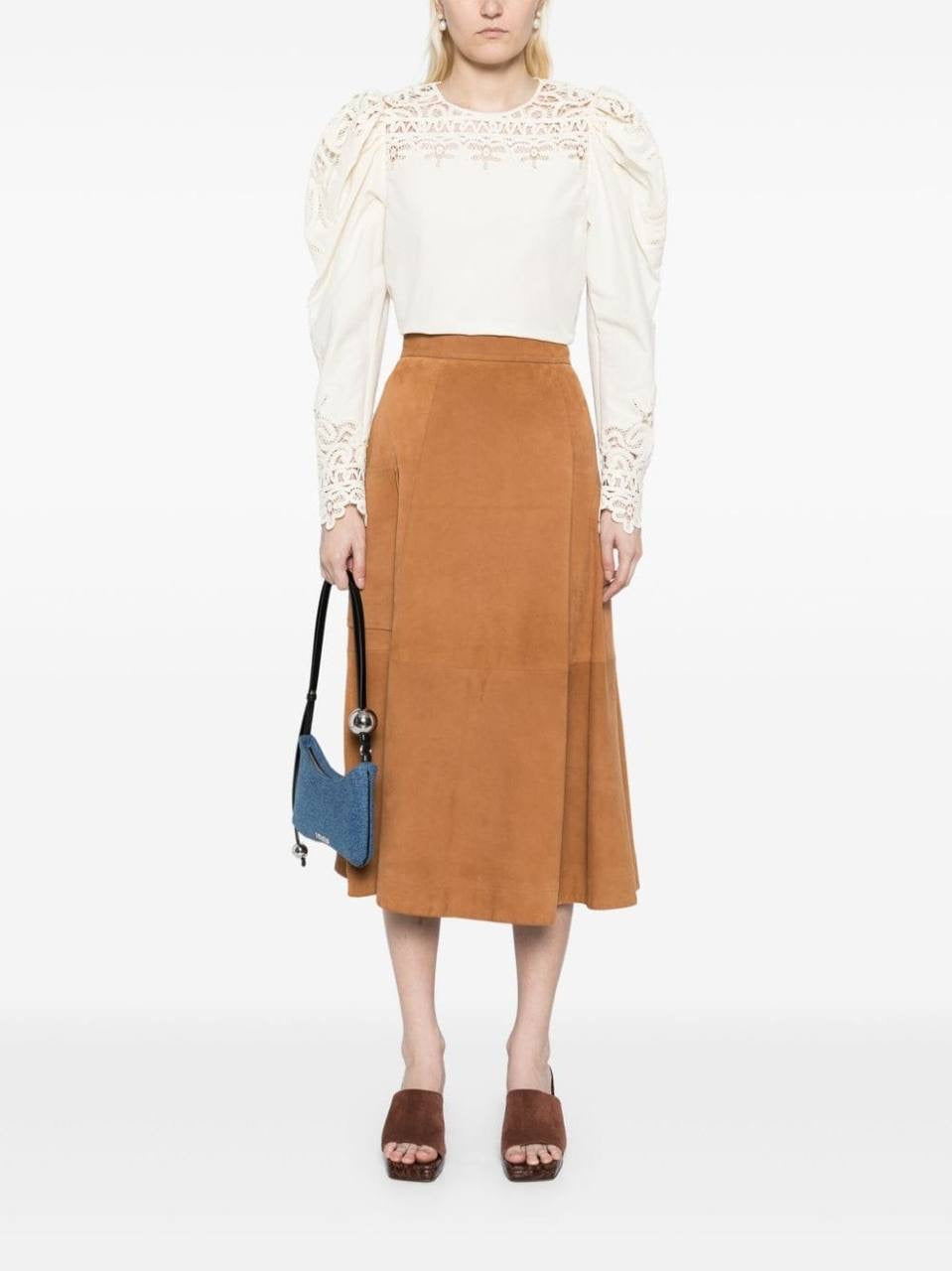 UJ Aura Cotton-silk Puff Long Sleeve Blouse