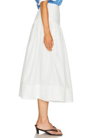 HS Midi Wrap Drop-Waist Tech Poplin Midi Skirt
