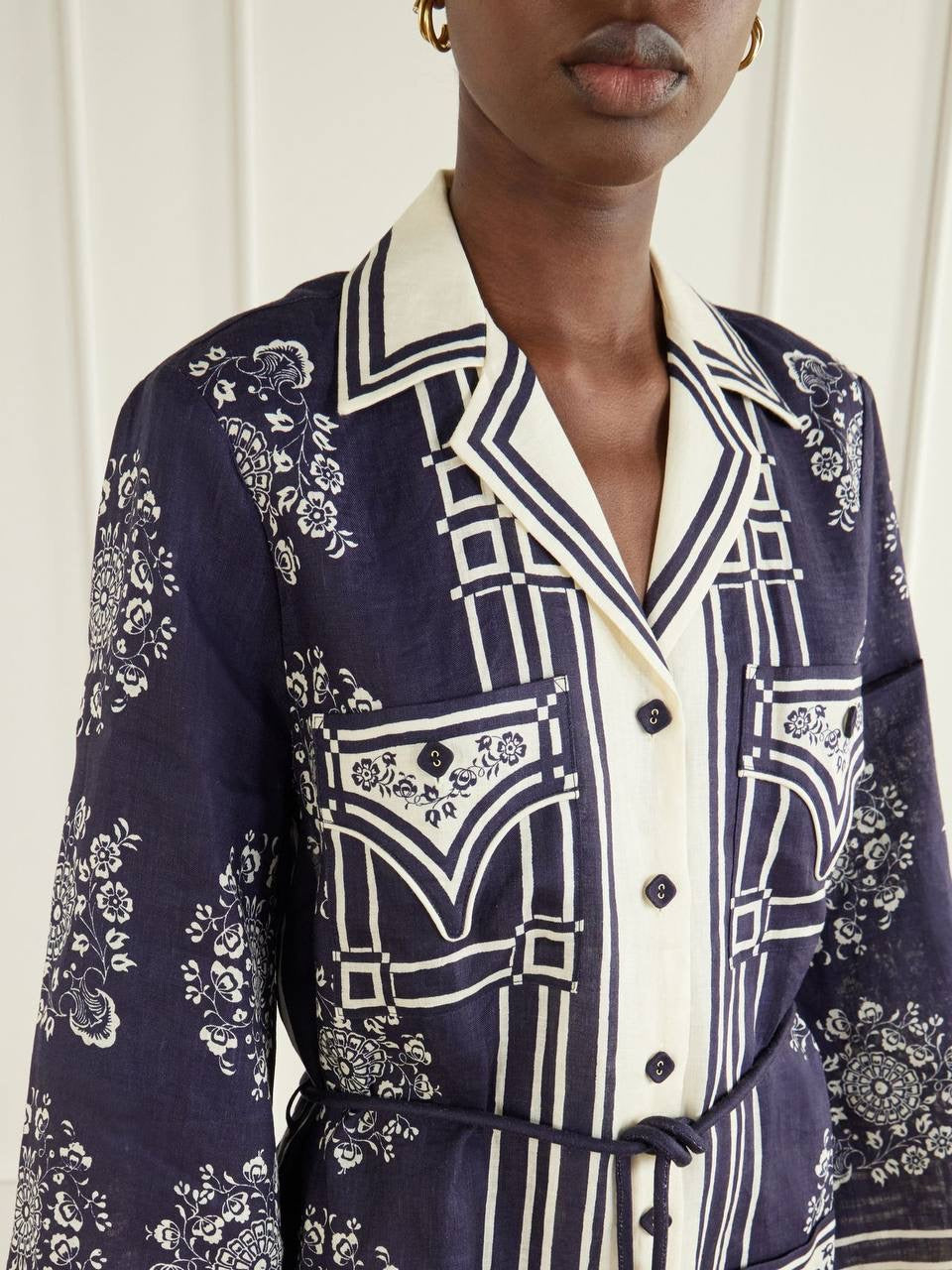 ALM Bandera Linen Mini Shirtdress