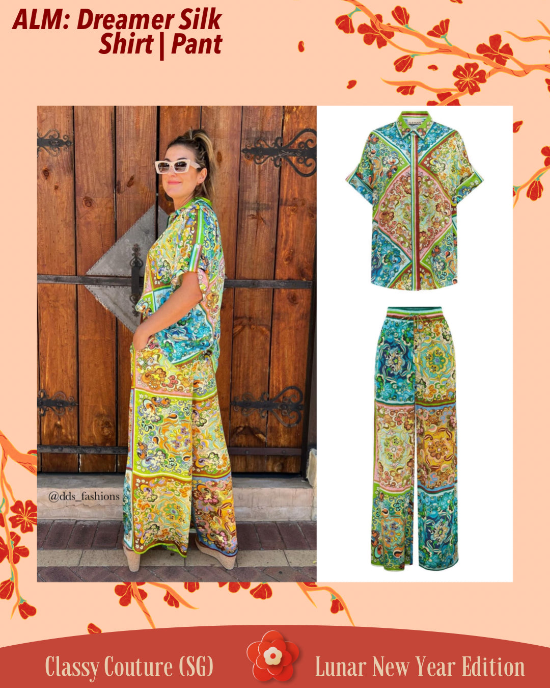 ALM Dreamer Silk Shirt | Pants | Set