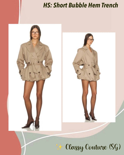 HS Short Bubble Hem Trench