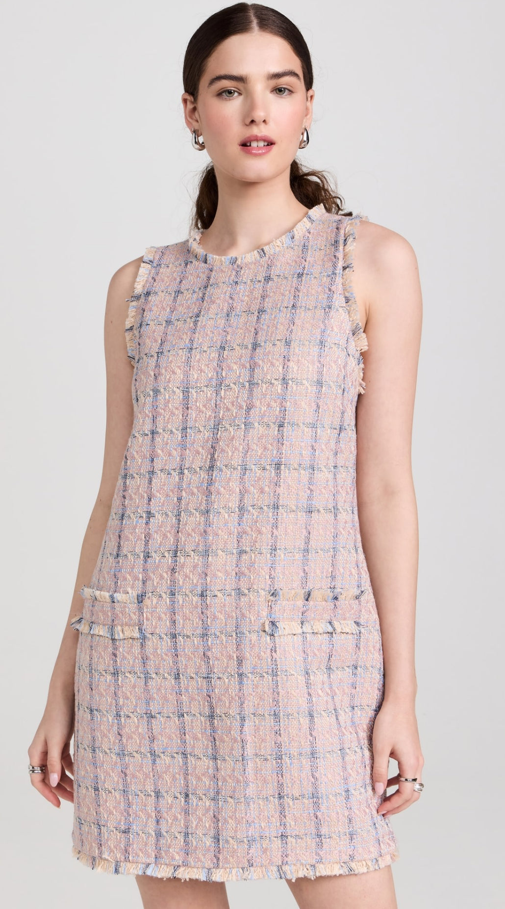 LA Florian Tweed Shift Mini Dress