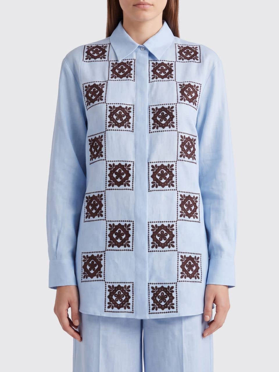 ALM Grace Embroidered Shirt | Pants