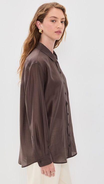 4 Colors! Ref Eli Sheer Oversized Shirt