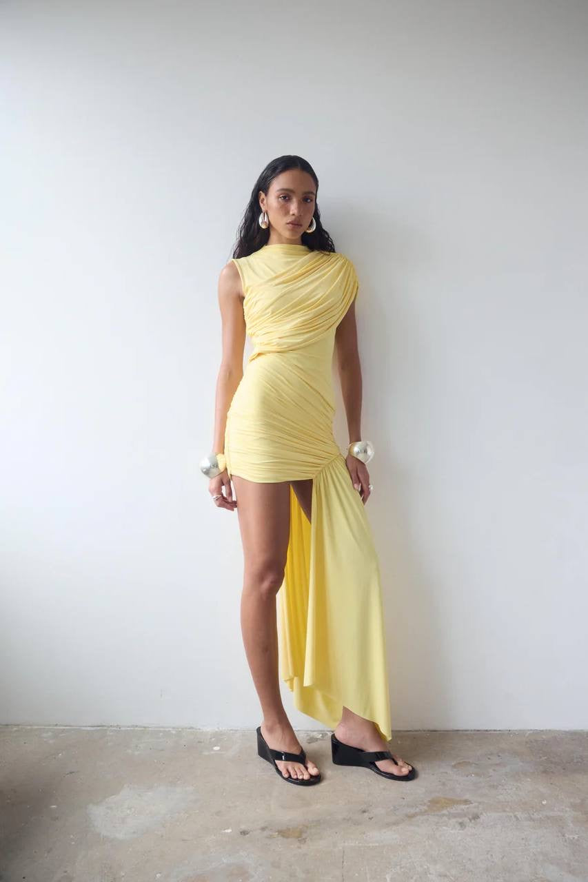 7 Colors! DLV Ravenna Draped Mini Dress