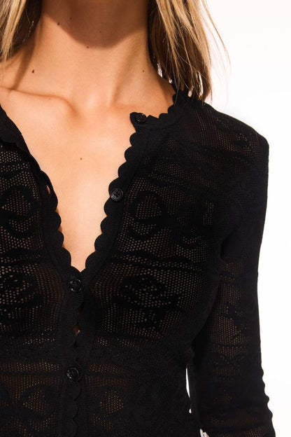 LSF Gretta Knit Bow Cardigan