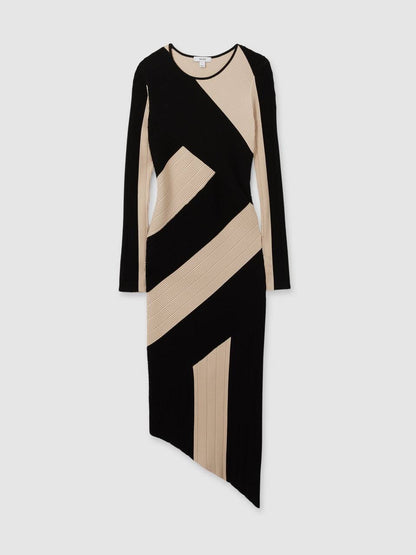 RS Jem Knitted Colorblock Midi Dress
