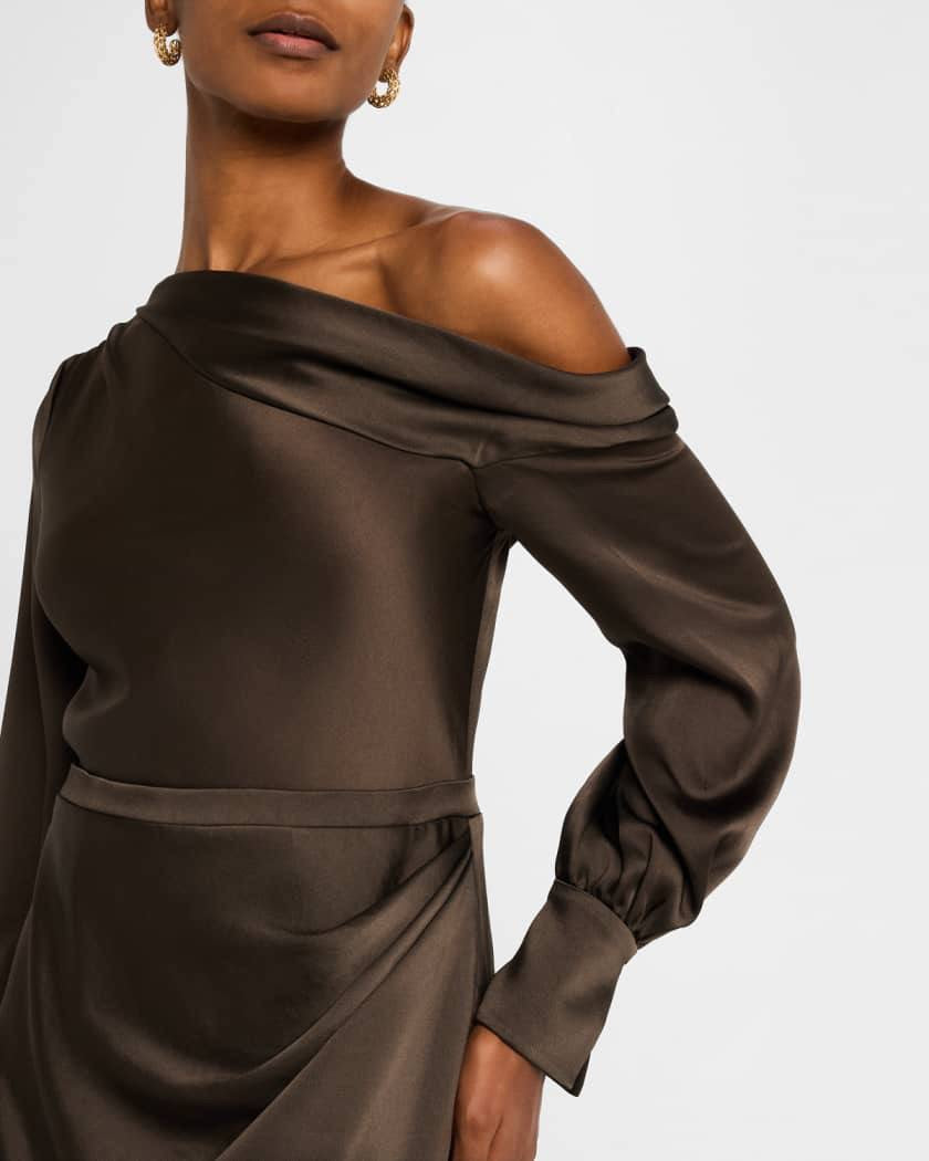 SK Cameron Draped One Shoulder Mini Dress