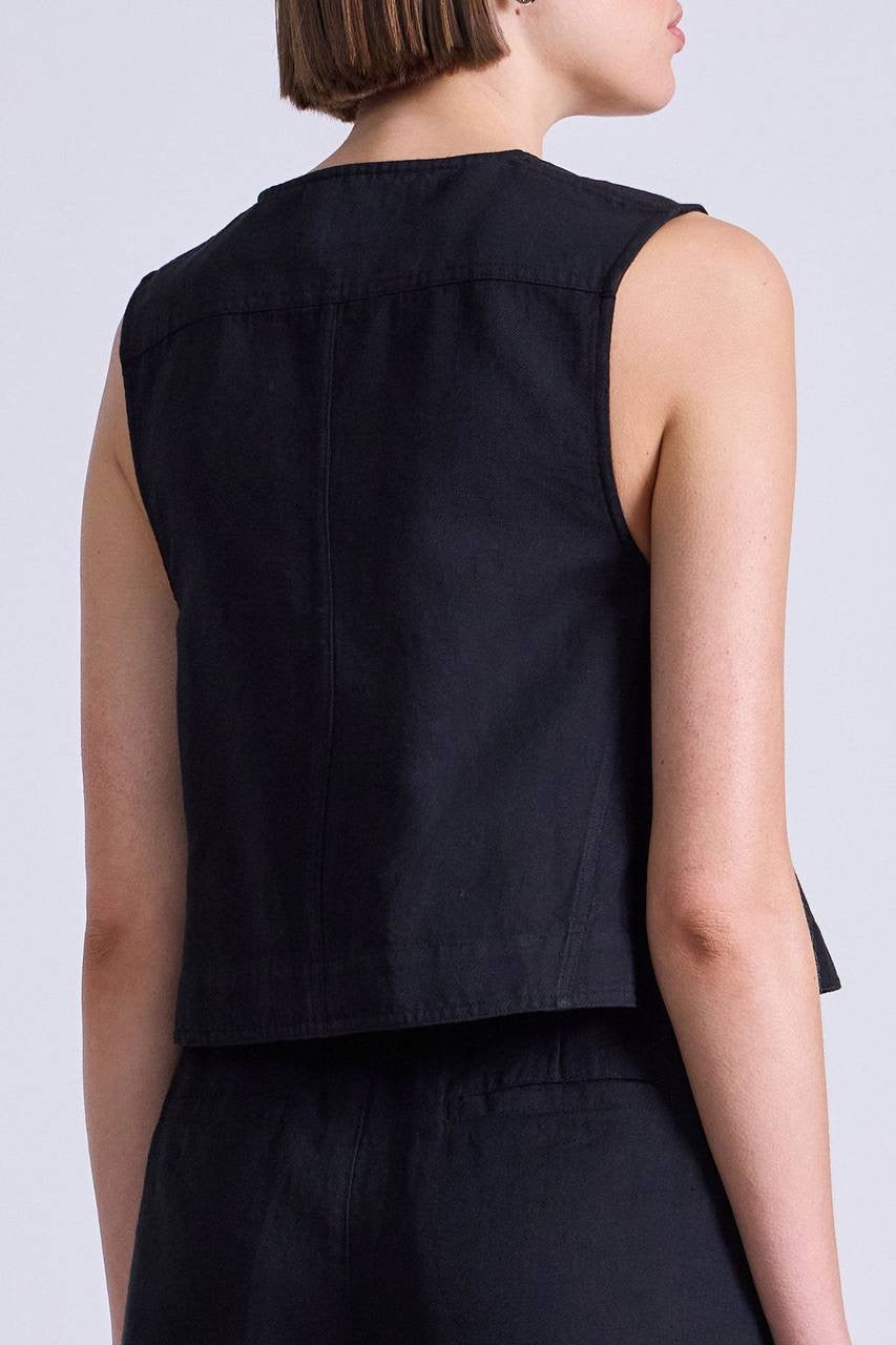 AA Godet Sleeveless Tank Top | Bari Shorts | Linen-Cotton Set