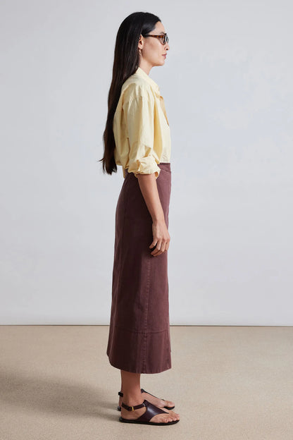 AA Lahiri Wrap Cotton Midi Skirt | Andorra | Thyme