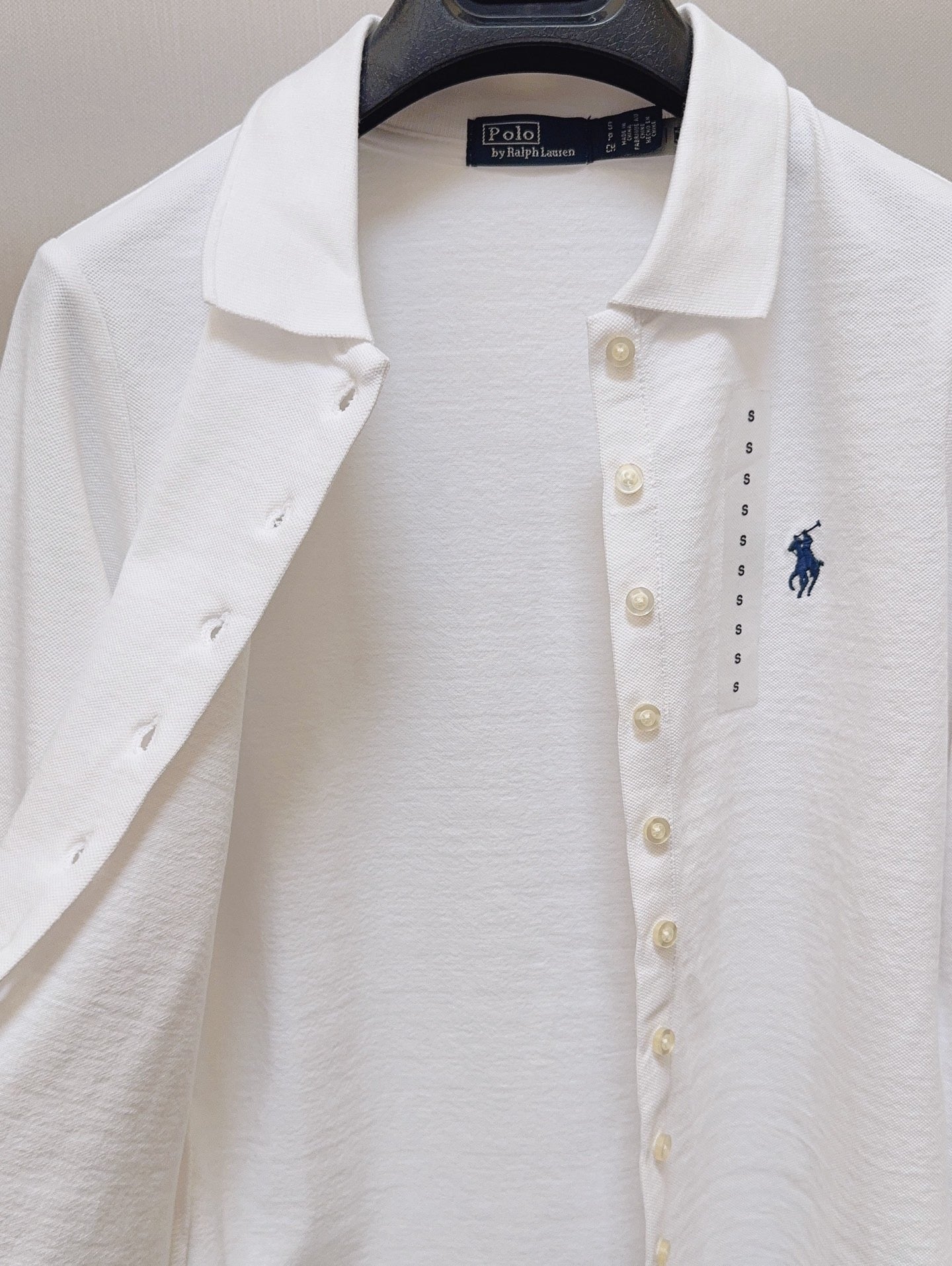 RL Buttoned-Placket Long-Sleeve Cotton Polo Shirt