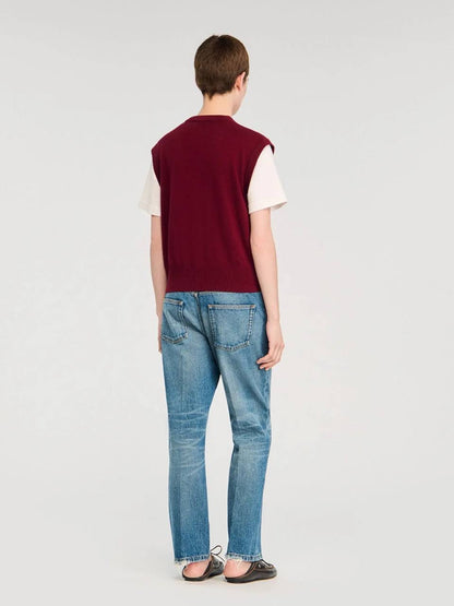 SD Two-Tone Wool And Cashmere Sweater Vest Shirt