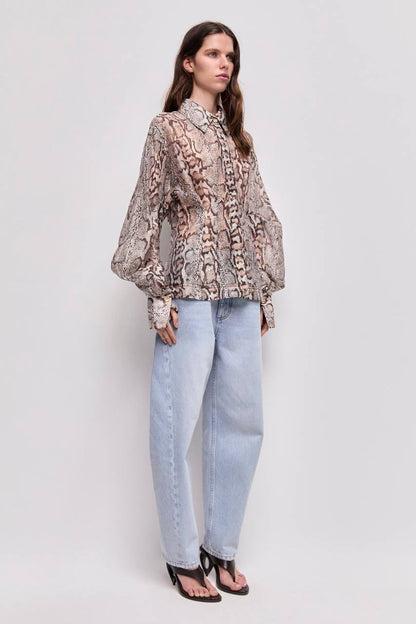 AJ Murphie Linen Blend Tailored Long Sleeve Shirt