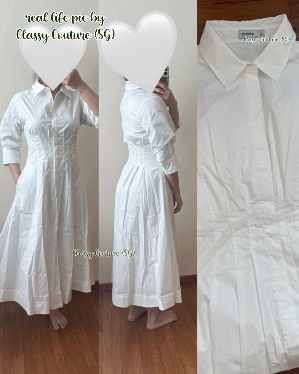 (PART 1/2) SK Jazz Pintuck Cotton-blend Midi Dress