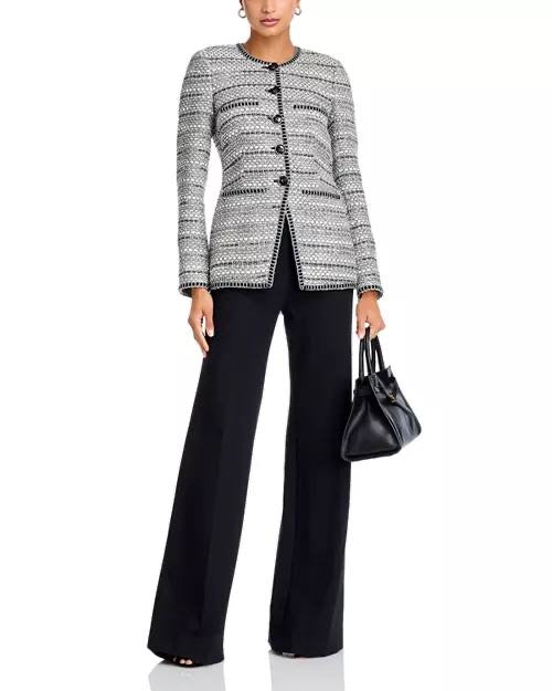 VB Alessia Metallic Tweed Cutaway Jacket