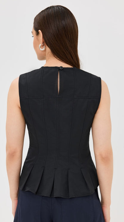 PS Felix Sleeveless Peplum Top in Tech Cotton