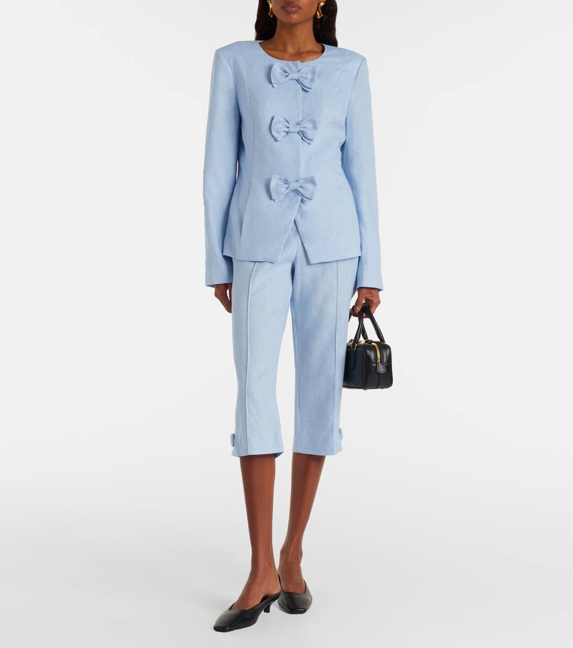 PSE Harper Linen Jacket | Vest | Capri Pants | Set
