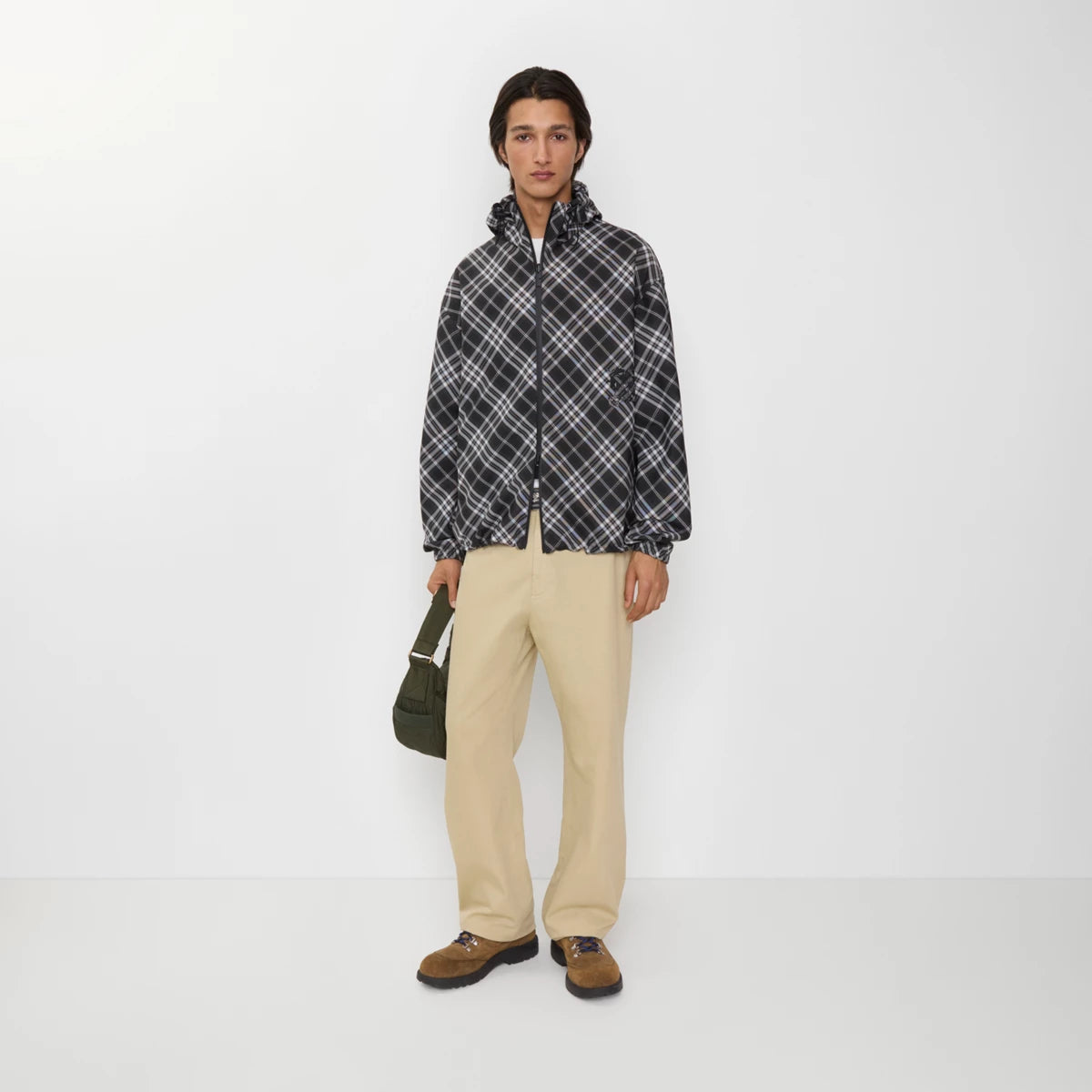 2 Colors! BBR Men’s Reversible Check Hooded Jacket