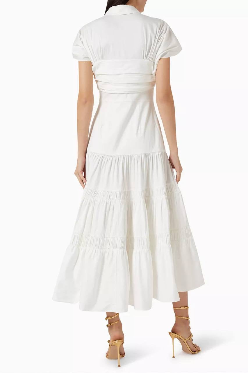 ALX Carosini Cotton-viscose Midi Dress