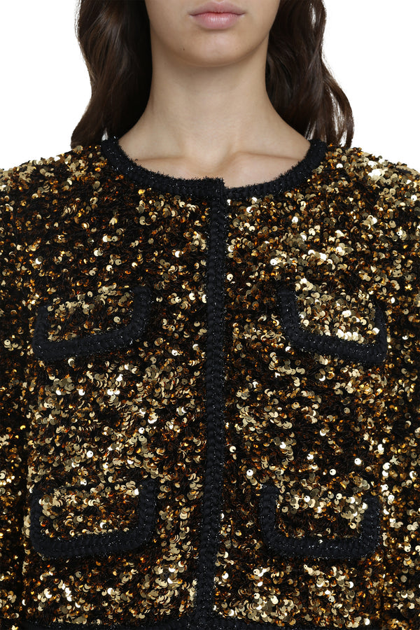 SALE! SP Gold Sequin Cropped Jacket